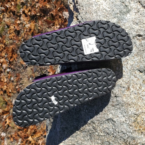 Birkenstock Arizona Birko Flor Patent Purple Plum Women's Sandals Size 10 Narrow - Picture 7 of 16